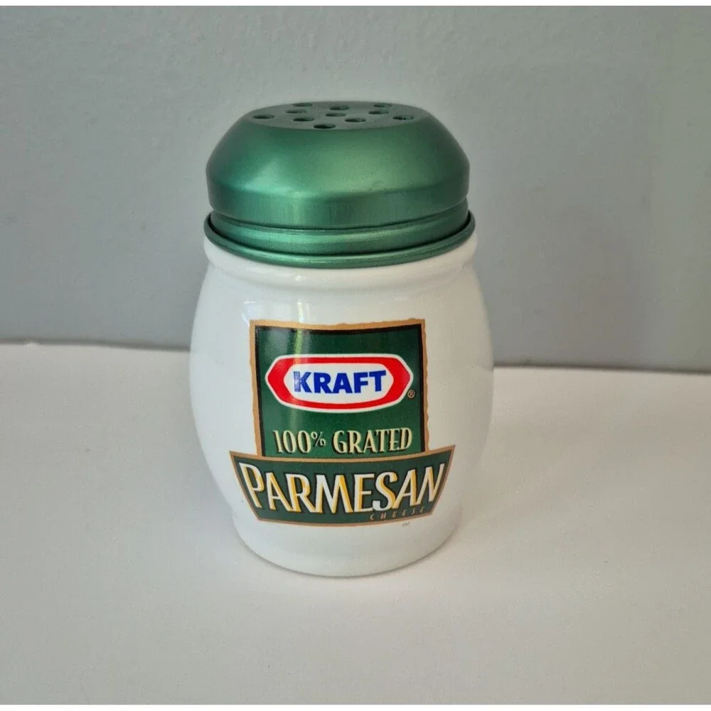 Kraft 100% Grated Parmesan Cheese Porcelain Pizza Spaghetti Shaker Bottle 8 OZ